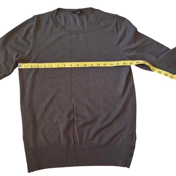 Ann Taylor Olive Green Merino Wool Knit sweater Size M - Picture 6 of 8